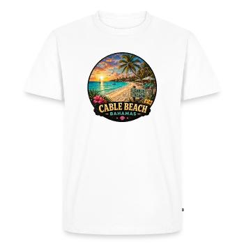 Vacances à la plage à câble croisière dans les Caraïbes de Nassau - T-shirt Premium bio Homme - blanc - Devant - Nico (187cm)