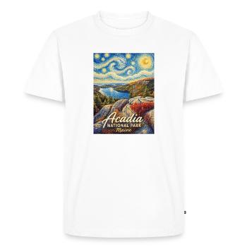 Acadia National Park Gogh Style Maine - Men's Premium Organic T-Shirt - white - Front - Nico (187cm)