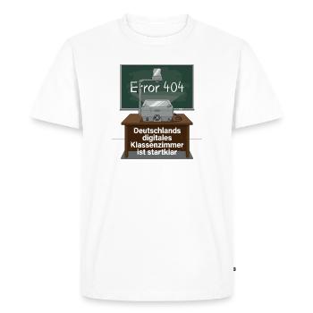 Germany's digital classroom is ready to go - Men's Premium Organic T-Shirt - white - Front - Nico (187cm)
