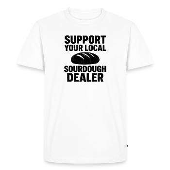 Idée cadeau pour pain au levain Baking Baker Baker - T-shirt Premium bio Homme - blanc - Devant - Nico (187cm)