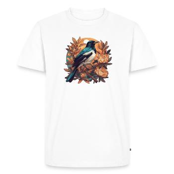 Pies Magpie - T-shirt Premium bio Homme - blanc - Devant - Nico (187cm)