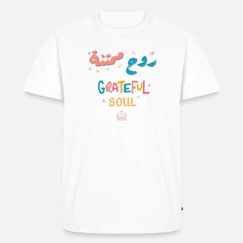 Dankbare Regenbogenseele - Männer Premium Bio T-Shirt - Weiß