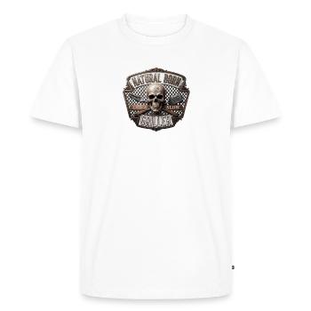 Insigne de crâne de Griller né - T-shirt Premium bio Homme - blanc - Devant - Nico (187cm)