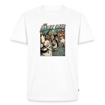 Le groupe Cats Crew Banda de Bande Dessinée Rétro - T-shirt Premium bio Homme - blanc - Devant - Nico (187cm)