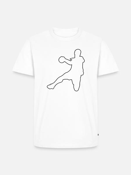 Handball - Männer Premium Bio T-Shirt - Weiß