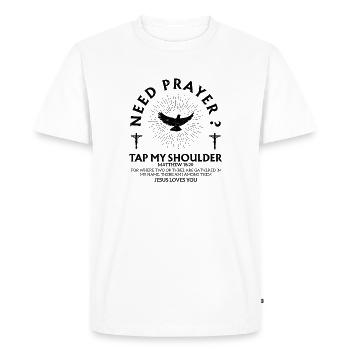  Religious Faith Christian Slogan - Men's Premium Organic T-Shirt - white - Front - Nico (187cm)