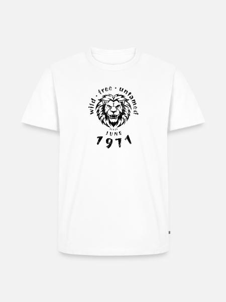 Wild, free & untamed since 06/1971 - Men's Premium Organic T-Shirt - white
