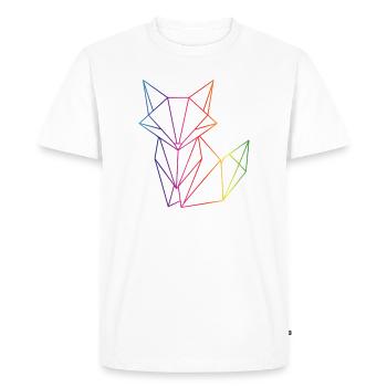 Fox lines geometry modern motif - Men's Premium Organic T-Shirt - white - Front - Nico (187cm)