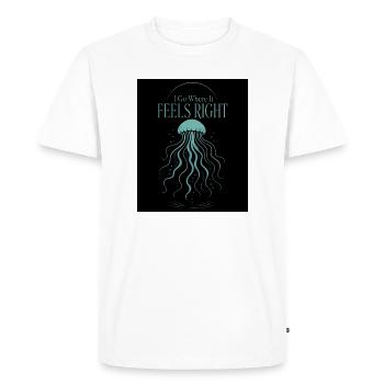 Jellyfish Ocean Jellyfish Flowy Soft Ocean Marine - Men's Premium Organic T-Shirt - white - Front - Nico (187cm)