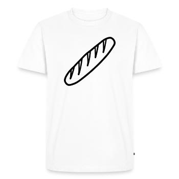 baguette - T-shirt Premium bio Homme - blanc - Devant - Nico (187cm)