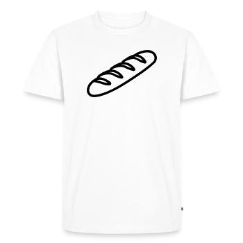 baguette - T-shirt Premium bio Homme - blanc - Devant - Nico (187cm)