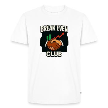 Break Even Club Growth Partner - Men's Premium Organic T-Shirt - white - Front - Nico (187cm)