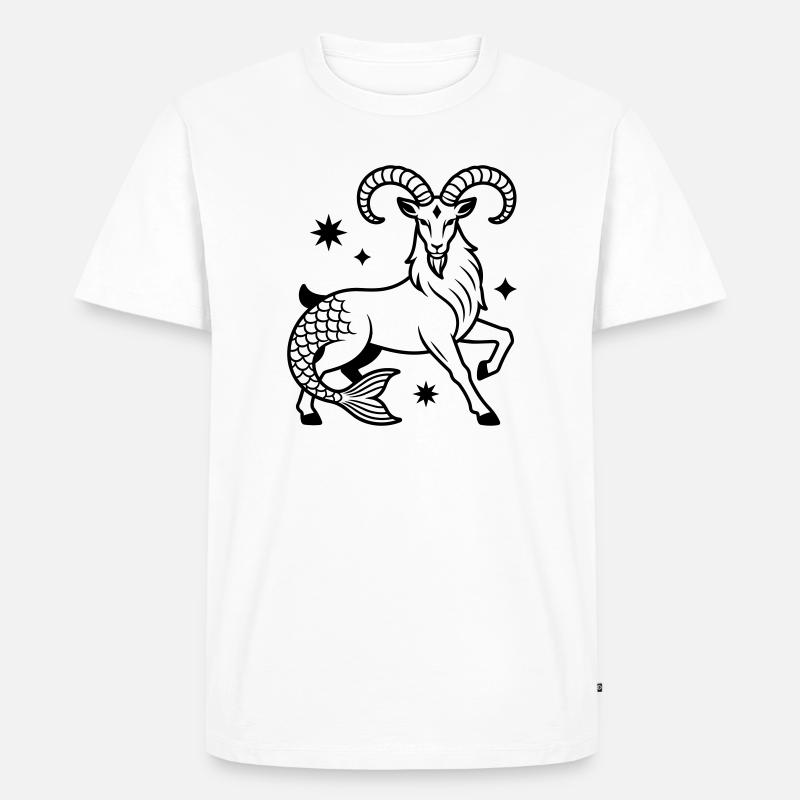 Steinbock - Männer Premium Bio T-Shirt - Weiß