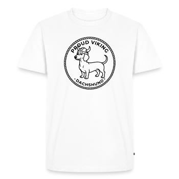 Fierté viking teckel - T-shirt Premium bio Homme - blanc - Devant - Nico (187cm)