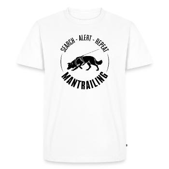 Chiens de chasse sportifs Border Collie Mantrailing - T-shirt Premium bio Homme - blanc - Devant - Nico (187cm)