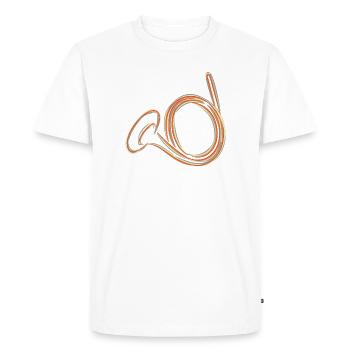 Cor français Sketch - T-shirt Premium bio Homme - blanc - Devant - Nico (187cm)