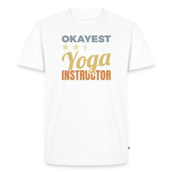 Professeur de yoga drôle - T-shirt Premium bio Homme - blanc - Devant - Nico (187cm)