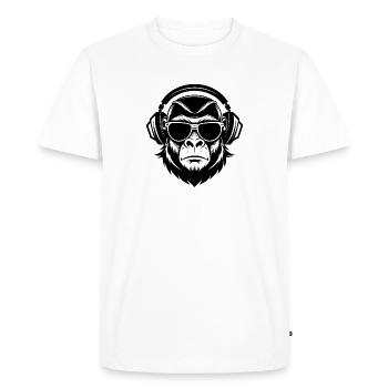 DJ Gorilla - Men's Premium Organic T-Shirt - white - Front - Nico (187cm)