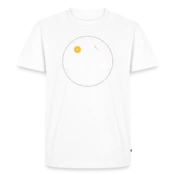 Citrus Orbit Print - T-shirt Premium bio Homme - blanc - Devant - Nico (187cm)
