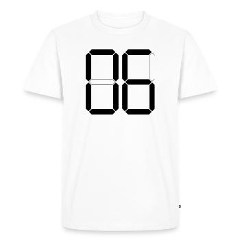 NUMÉRO 06 Cadeau d’anniversaire numérique de Zéro Six - T-shirt Premium bio Homme - blanc - Devant - Nico (187cm)