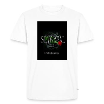 Green_Black_Aesthetic_Brave_RoseT-ShirtSelf-love - Men's Premium Organic T-Shirt - white - Front - Nico (187cm)