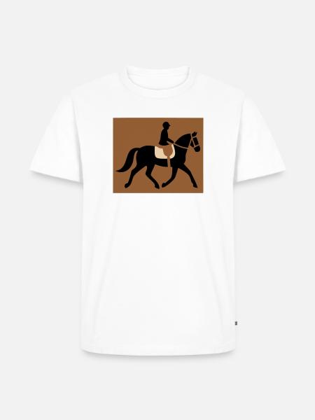 Cavalier équestre passe-temps - T-shirt Premium bio Homme - blanc