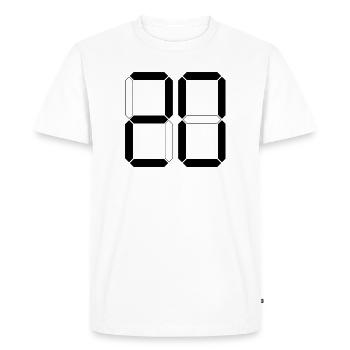 NUMBER 20 Twenty Birthday Gift Digital - Men's Premium Organic T-Shirt - white - Front - Nico (187cm)