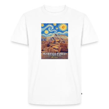 Petrified Forest Arizona Van Gogh Sky - Men's Premium Organic T-Shirt - white - Front - Nico (187cm)
