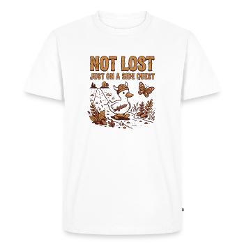 Canard TDAH - Juste en quête secondaire - T-shirt Premium bio Homme - blanc - Devant - Nico (187cm)