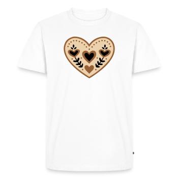 Costume traditionnel folklorique en forme de cœur pour la fête des mères - T-shirt Premium bio Homme - blanc - Devant - Nico (187cm)