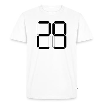NUMÉRO 29 Vingt-neuf Cadeaux Numériques - T-shirt Premium bio Homme - blanc - Devant - Nico (187cm)