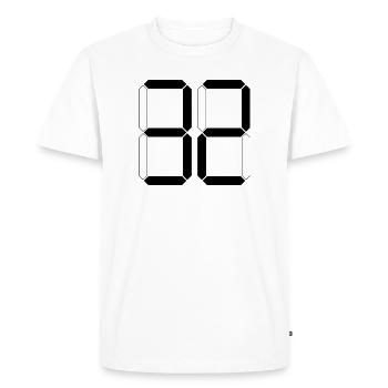 NUMÉRO 32 Trente-deux Cadeaux Numériques - T-shirt Premium bio Homme - blanc - Devant - Nico (187cm)