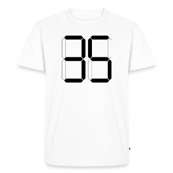 NUMÉRO 35 Trente-cinq Cadeaux Numériques - T-shirt Premium bio Homme - blanc - Devant - Nico (187cm)