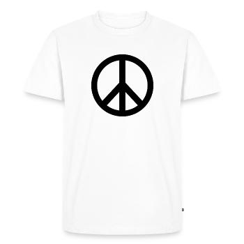 Signe de paix - T-shirt Premium bio Homme - blanc - Devant - Nico (187cm)