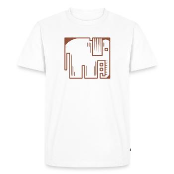 Elephant - Men's Premium Organic T-Shirt - white - Front - Nico (187cm)