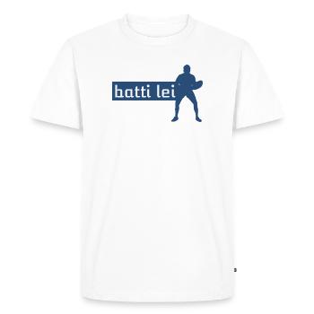 Beat her - Men's Premium Organic T-Shirt - white - Front - Nico (187cm)