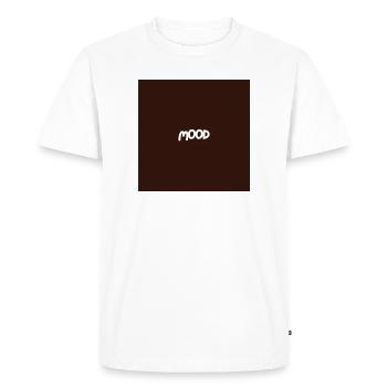 "MOOD" Graphic Tee Design - T-shirt Premium bio Homme - blanc - Devant - Nico (187cm)