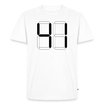 NUMÉRO 41 Quarante-et-Un Cadeaux Numériques - T-shirt Premium bio Homme - blanc - Devant - Nico (187cm)