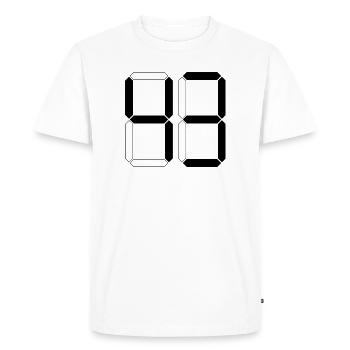 NUMÉRO 43 Quarante-trois Cadeaux Numériques - T-shirt Premium bio Homme - blanc - Devant - Nico (187cm)
