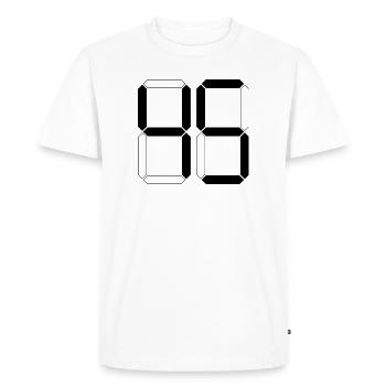 NUMÉRO 45 Quarante-cinq Cadeaux Numériques - T-shirt Premium bio Homme - blanc - Devant - Nico (187cm)