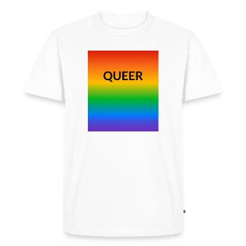 Gradient de la fierté queer - T-shirt Premium bio Homme - blanc - Devant - Nico (187cm)