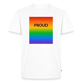 Fierté Arc-en-ciel LGBT - T-shirt Premium bio Homme - blanc - Devant - Nico (187cm)