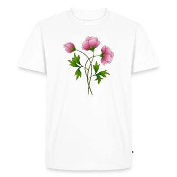 Fleur - T-shirt Premium bio Homme - blanc - Devant - Nico (187cm)