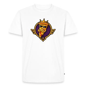Pizza royale avec lunettes de soleil - T-shirt Premium bio Homme - blanc - Devant - Nico (187cm)