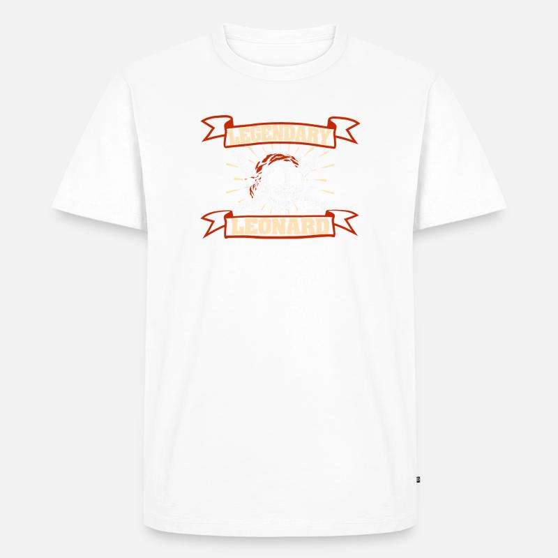 Leonard - Männer Premium Bio T-Shirt - Weiß
