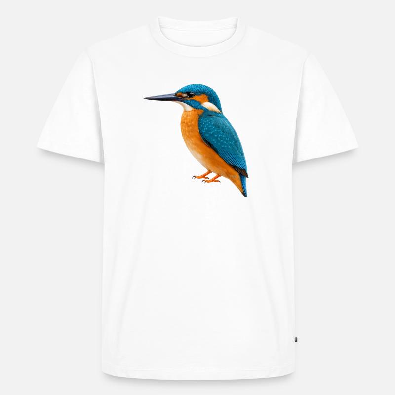 Bunter Eisvögel - Männer Premium Bio T-Shirt - Weiß