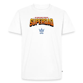 Superpapa - T-shirt Premium bio Homme - blanc - Devant - Nico (187cm)