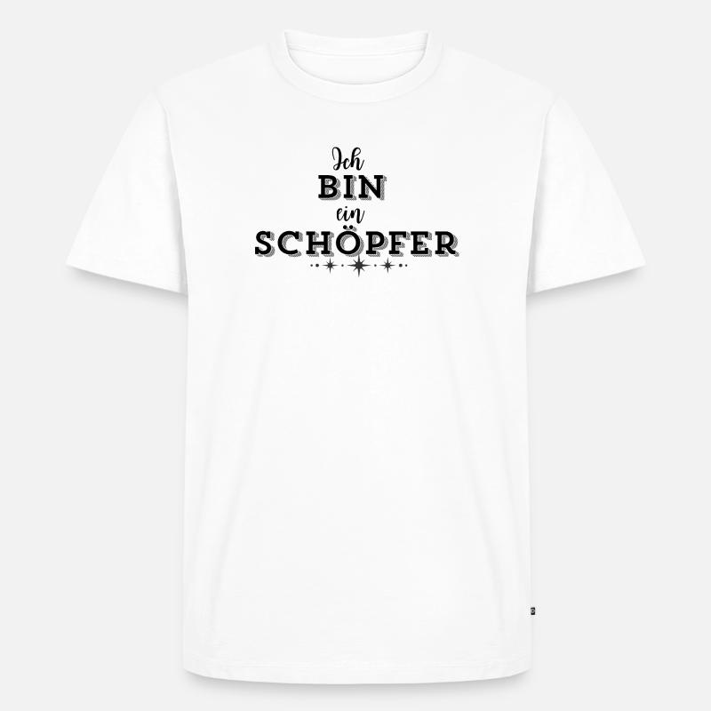 SCHÖPFERKRAFT – Deine Statement Mode - Männer Premium Bio T-Shirt - Weiß