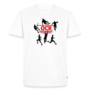 OCR Power – Obstacle Race Design - Men's Premium Organic T-Shirt - white - Front - Nico (187cm)