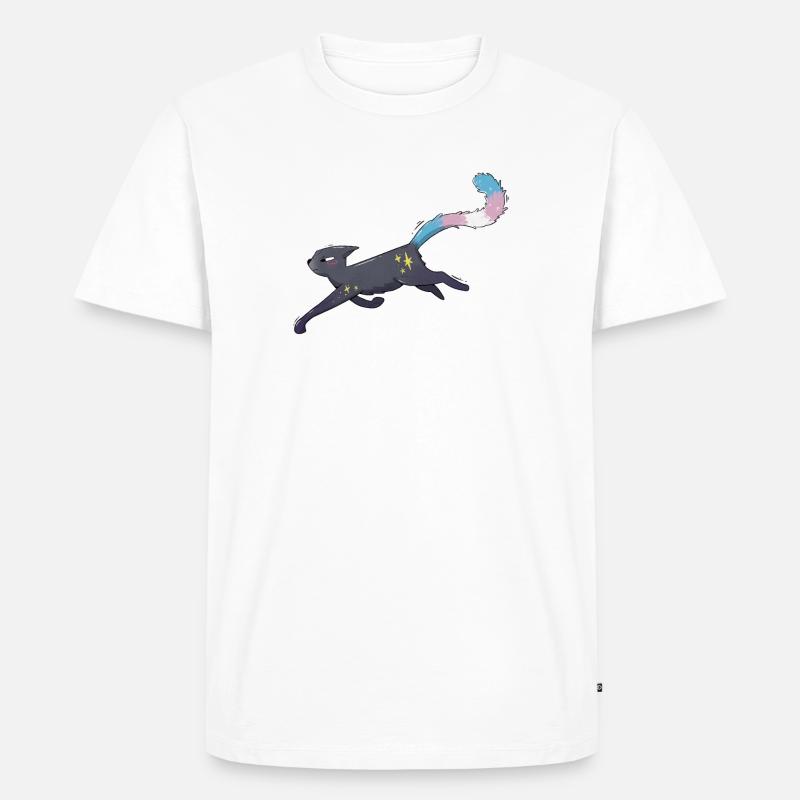Süße Katze trans pride - Männer Premium Bio T-Shirt - Weiß